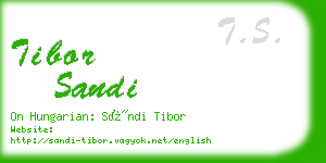 tibor sandi business card